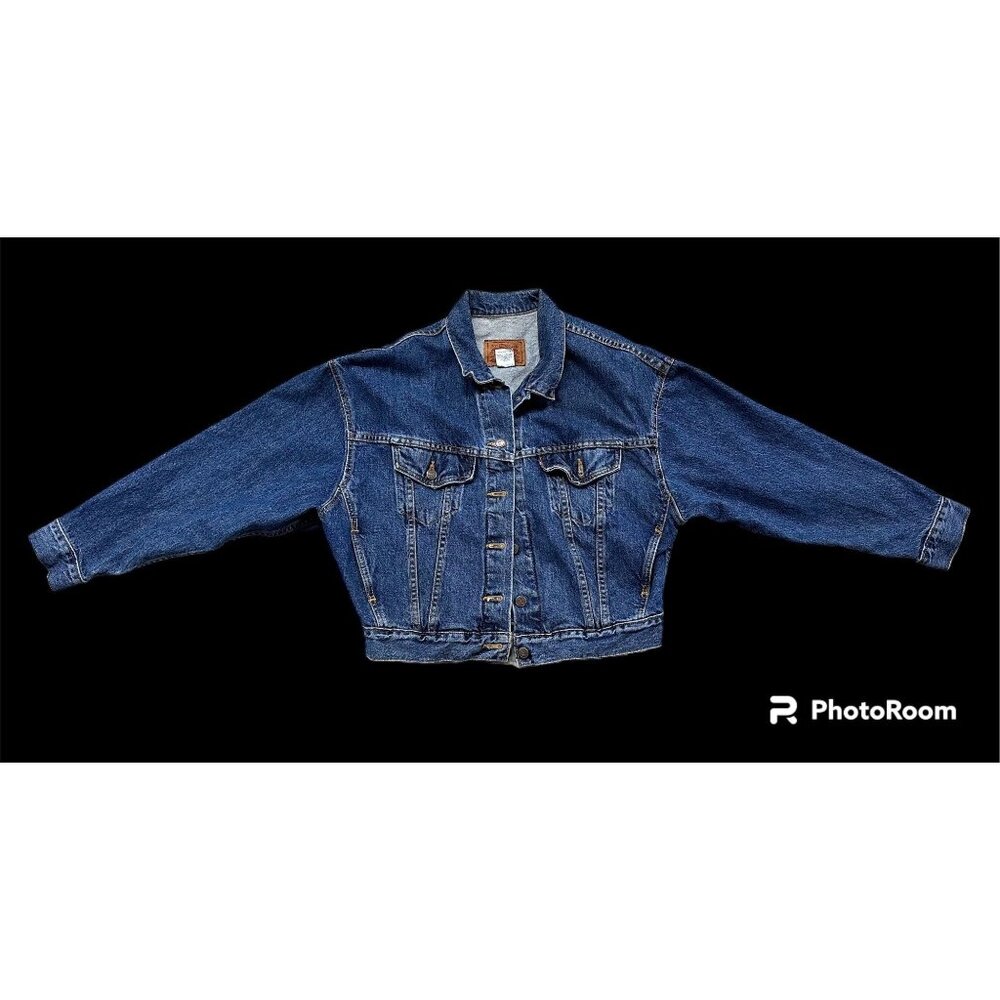 Vintage Levis Medium Jean Jacket Blue Denim Trucker Western Made In USA 1980s - Picture 2 of 10